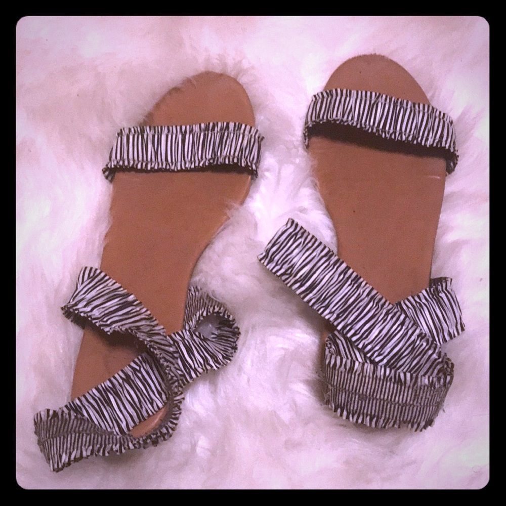 Zebra stripe sandals